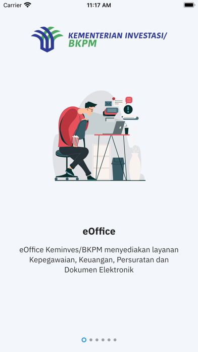 E-Office Keminves/BKPM Screenshot