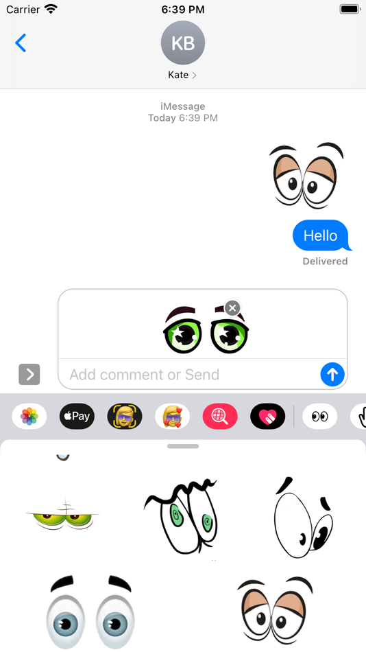 #5. Eyes Stickers (iOS) Podle: Paul Scott