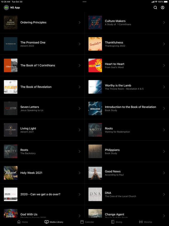 North Summit Church iPad screenshot 2 - Education app