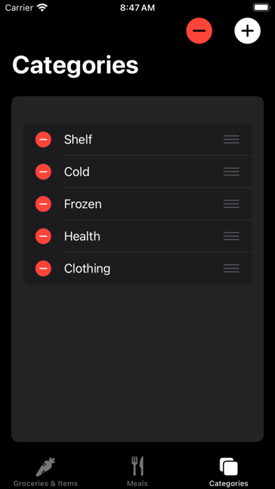 BasicList: Groceries & Meals Screenshot