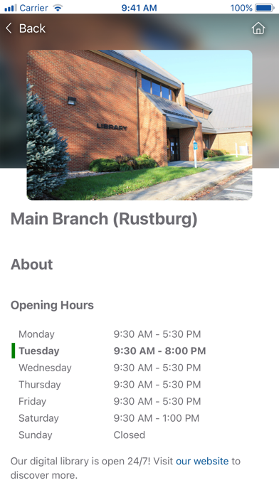 Campbell County Libraries VA Screenshot