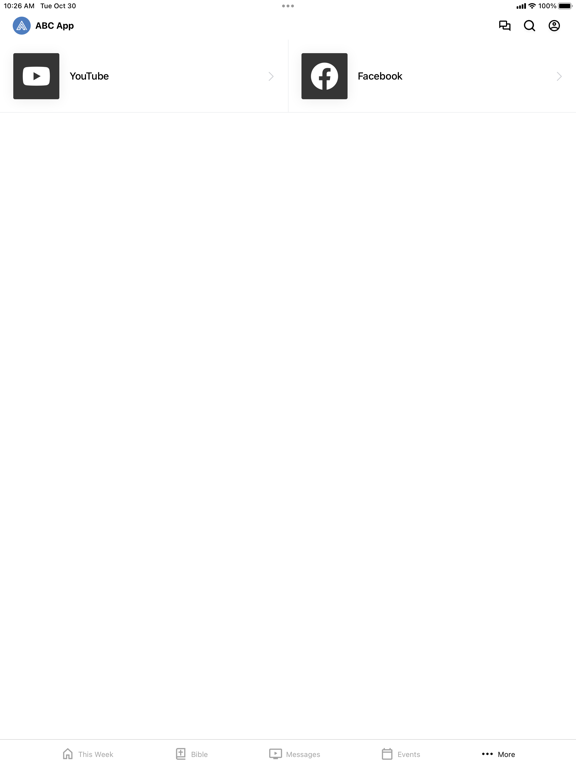 Antioch Baptist Church of NC iPad screenshot 4 - Education app