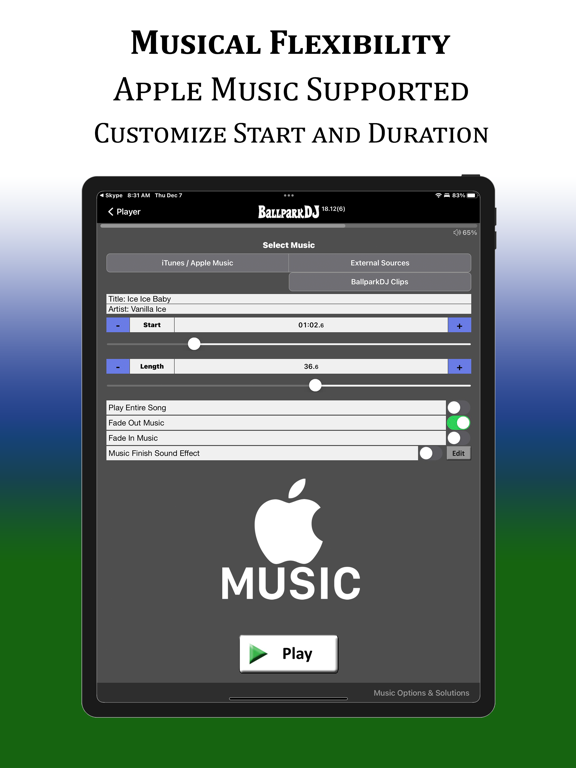 BallparkDJ Walkout Intros iPad screenshot 6 - Sports app