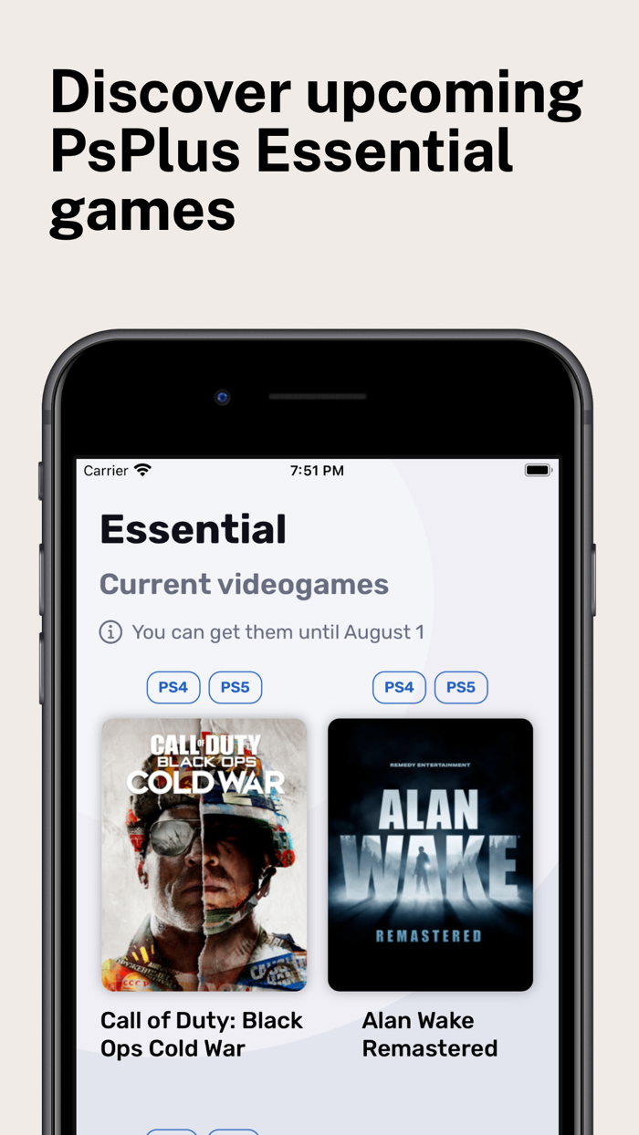 New on Plus – Monthly Games