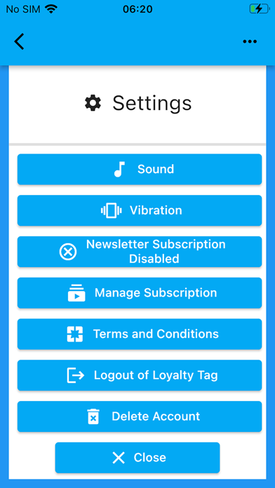 Loyalty Tag Screenshot