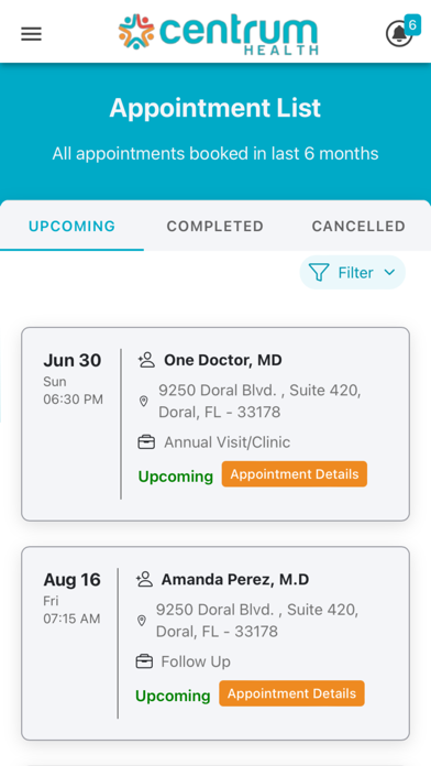 Centrum Health Screenshot