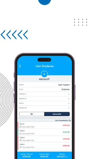AKINSOFT Cari Takip iPhone Ekran Görüntüsü 3