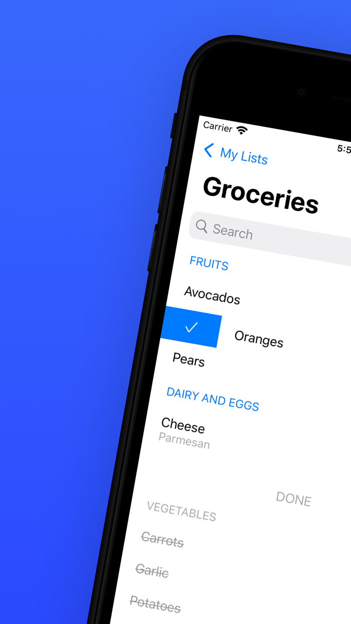 Listish — Simple Shopping List