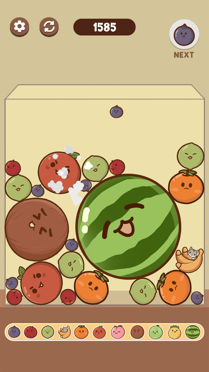 Watermelon Game Kawaii Fruit