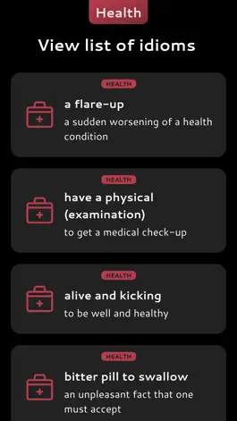 Game screenshot English Health Idioms apk
