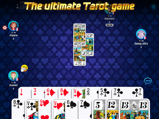 Tarot online card game iPad screenshot 1 - Games app
