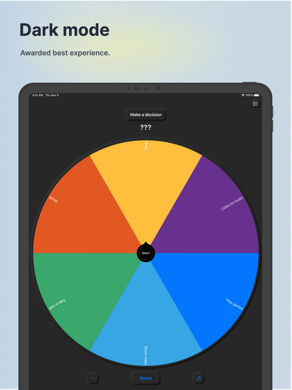 Spin The Wheel - Lucky Picker iPad screenshot 5 - Utilities app