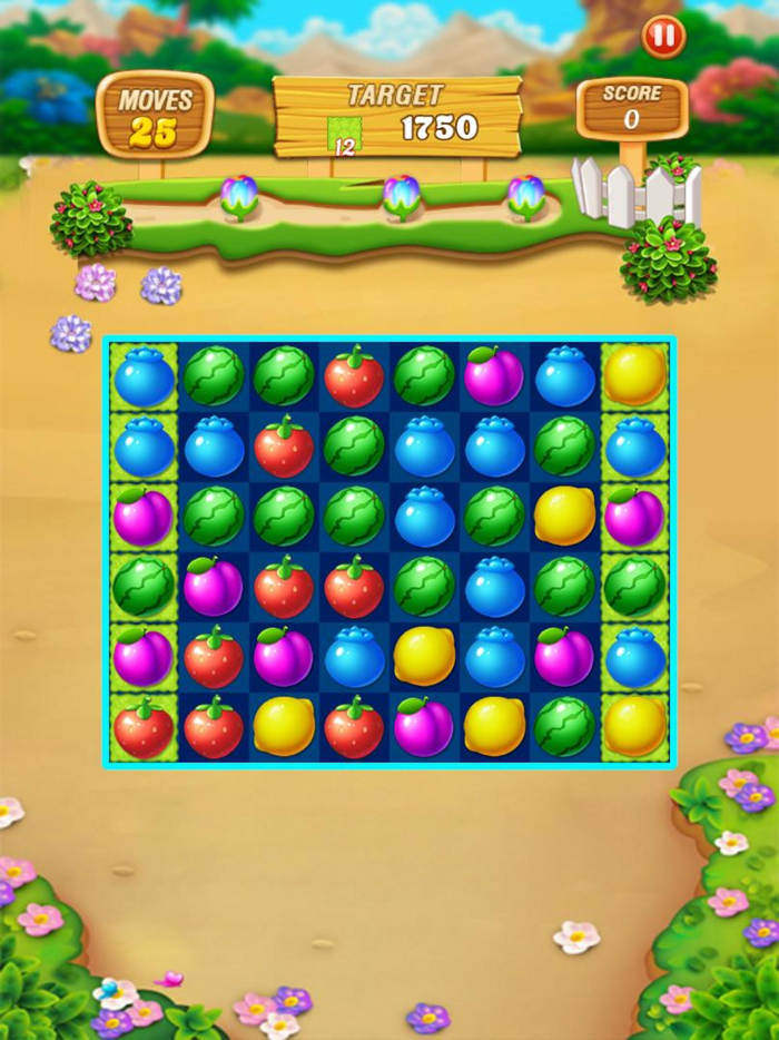 Fruit Frenzy Link Match Puzzle