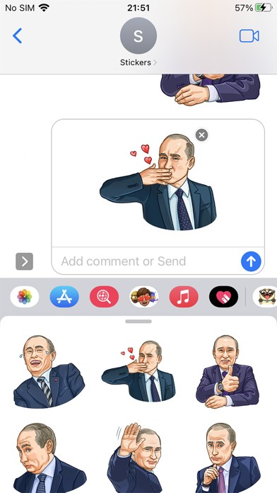 Screenshot #2 pour Mr Putin Emoji Funny Stickers
