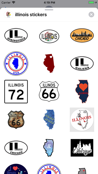 Illinois emoji - USA stickers Screenshot