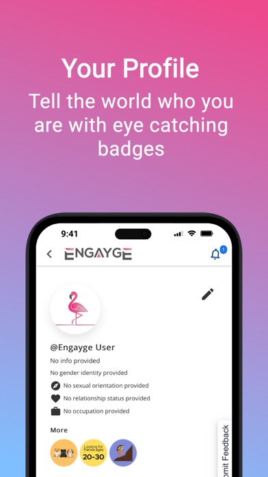 Engayge: LGBTQ+ Social Network Screenshot