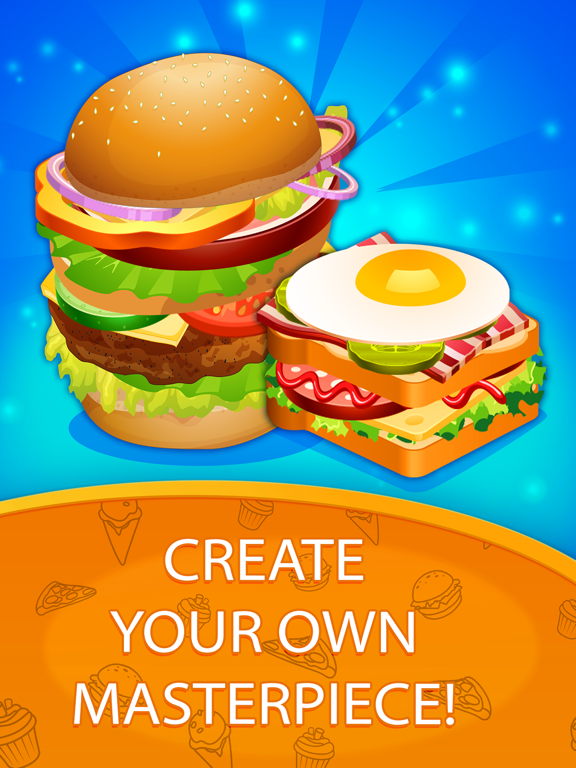Burger Chef. Baby Kitchen Game iPad screenshot