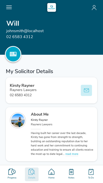 Rayners Lawyers Screenshot