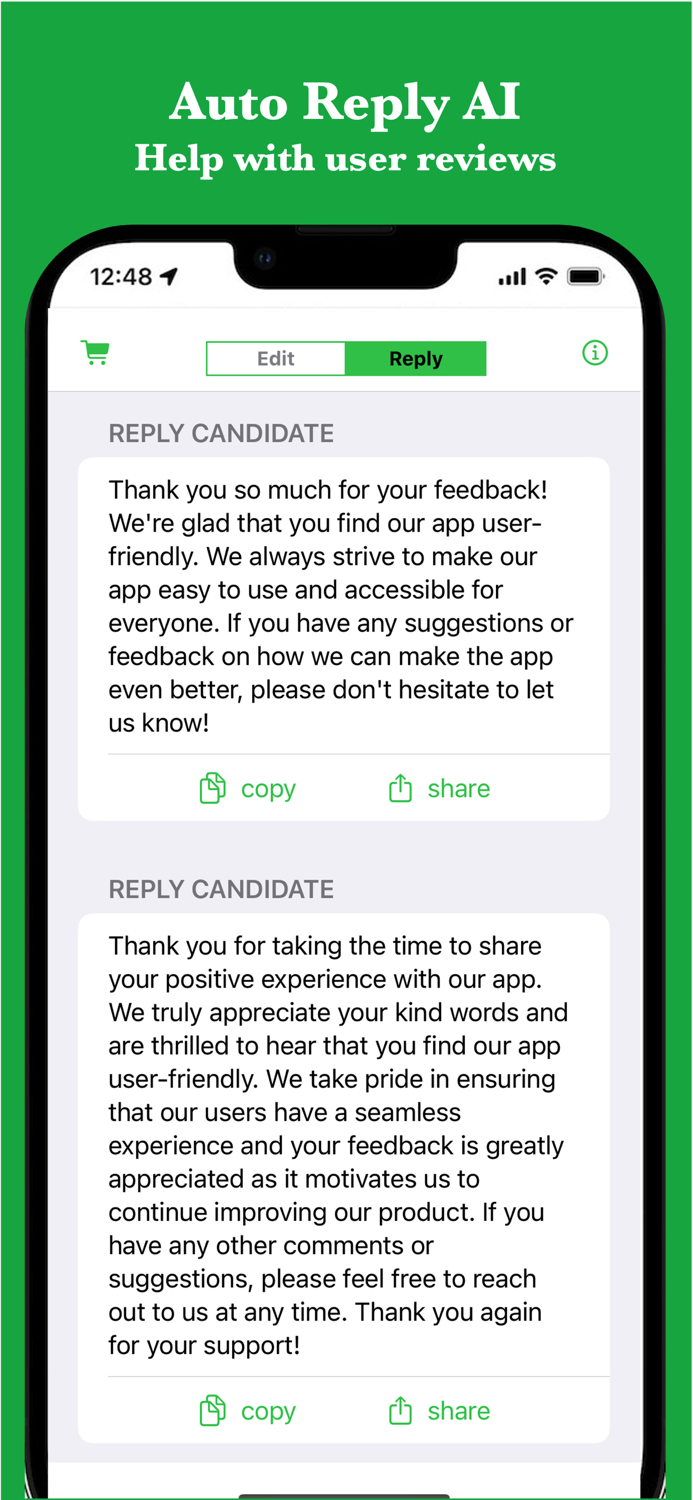 Reply AI for App Review
