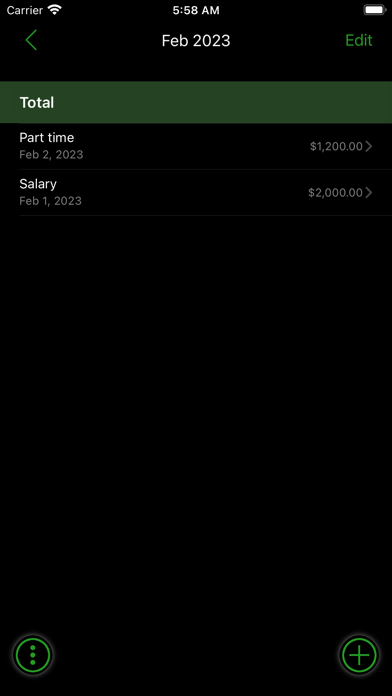 Simple Family Accounting Screenshot