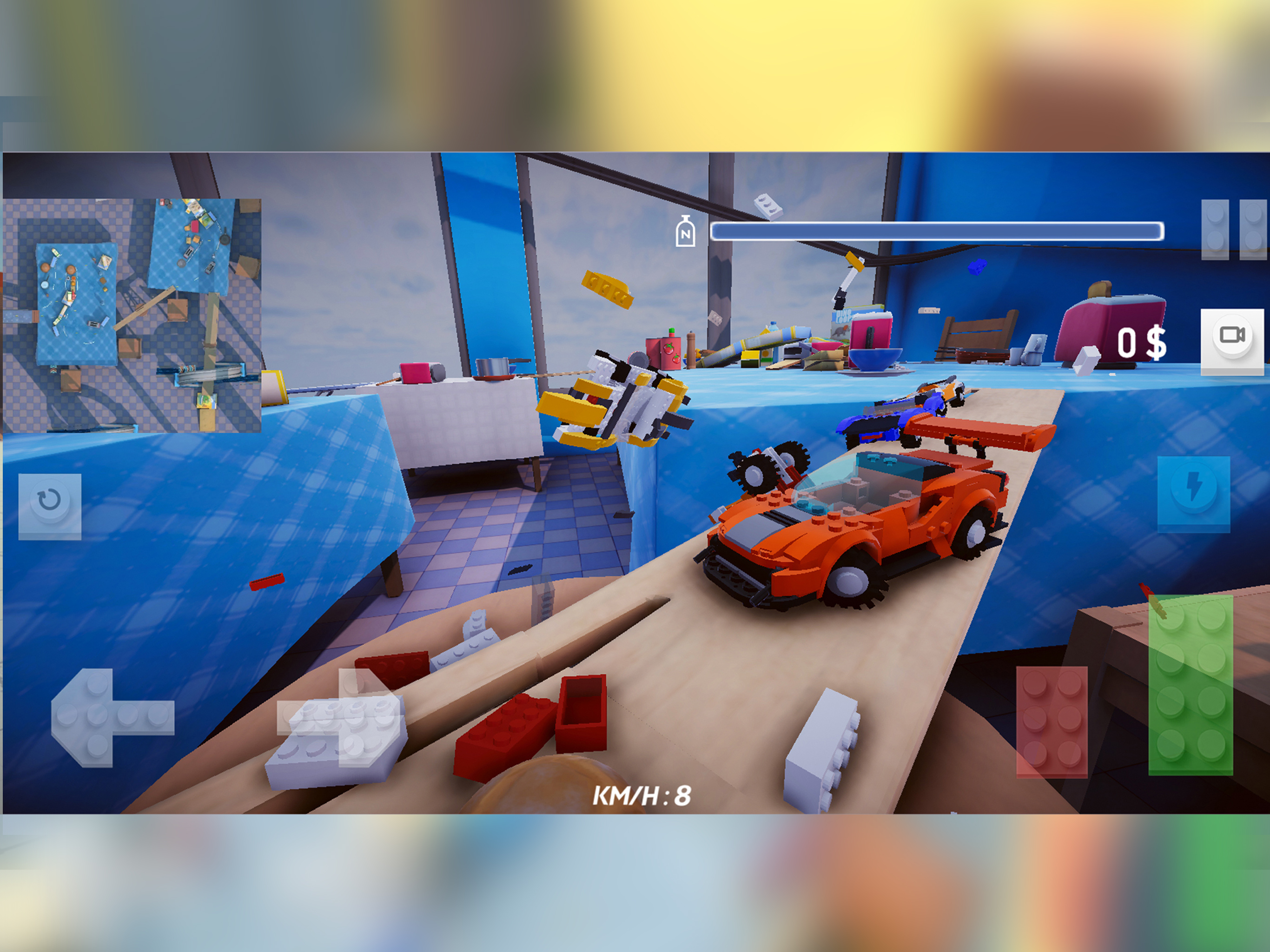 Brick Car Crash RC Racing
