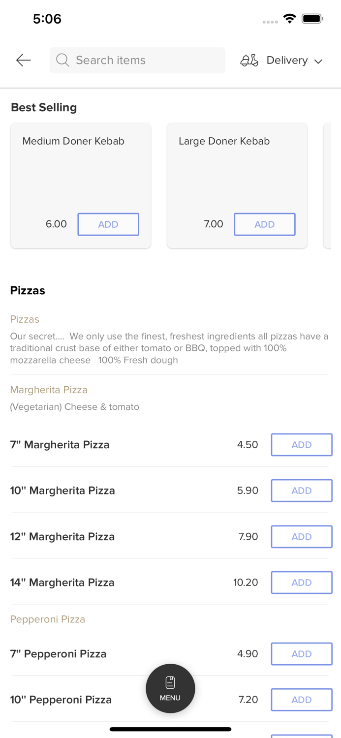 Ali Baba Kebab Pizza and Burgers