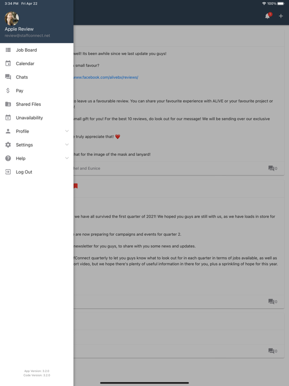 Brand Ambassadors iPad screenshot 1 - Business app