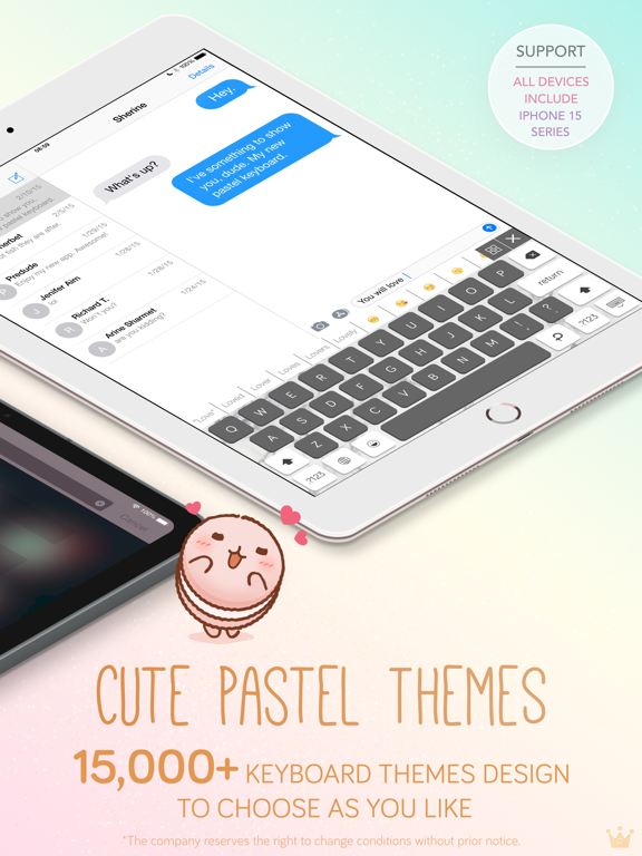 Pastel Keyboard Themes Colorのおすすめ画像2