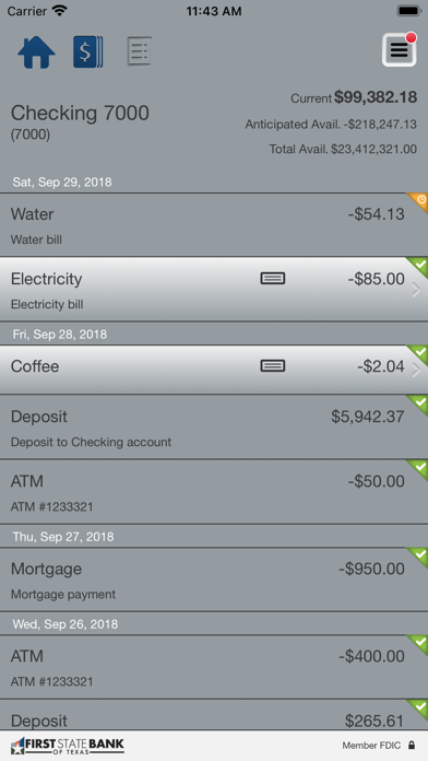First State Bank of Texas Biz Screenshot