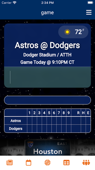 Houston Baseball Screenshot
