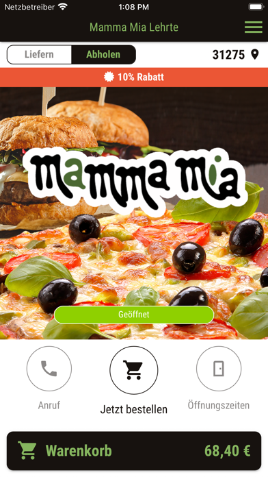 Mamma Mia Lieferservice Screenshot