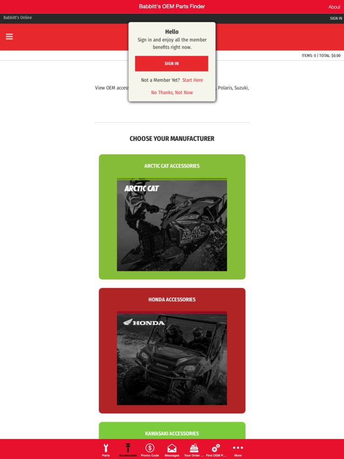 Babbitts OEM Parts Finder