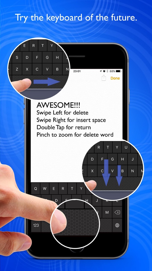 #1. Swipe Keyboard Simple (iOS) 由: Giacomo Guglielmi