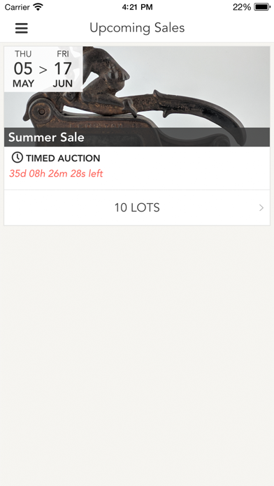 Brooks Auction Screenshot