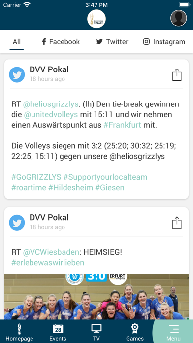 DVV Pokal Screenshot