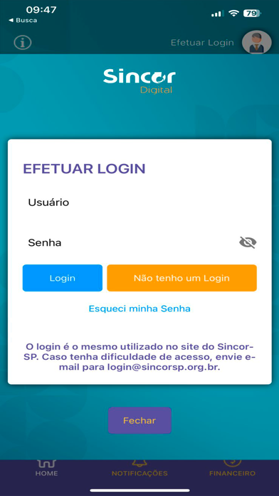 Sincor Digital Screenshot