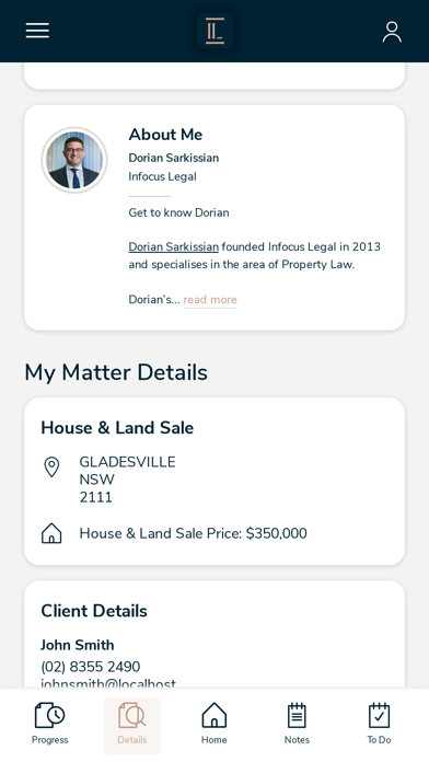 Infocus Legal Screenshot