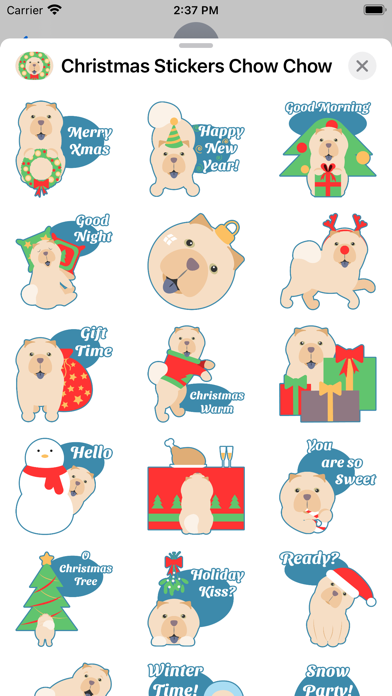 Screenshot #1 pour Christmas Stickers Chow Chow