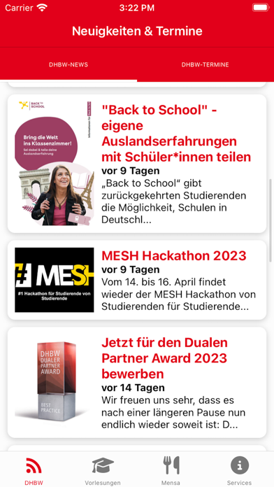 DHBW Lörrach Campus App Screenshot