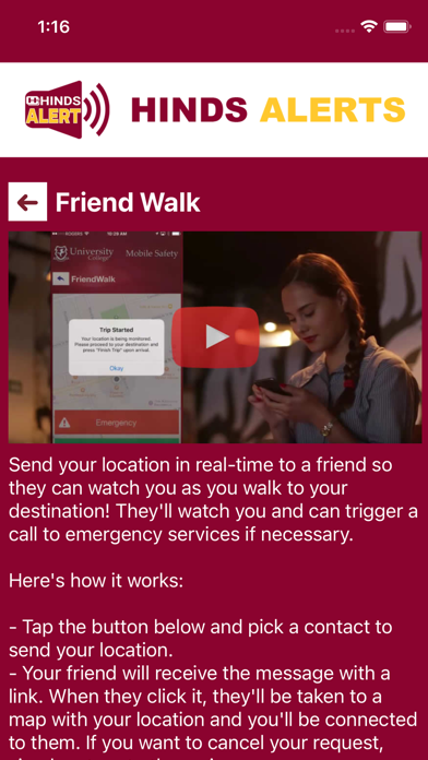 HINDS ALERT iPhone screenshot 3 - Education app