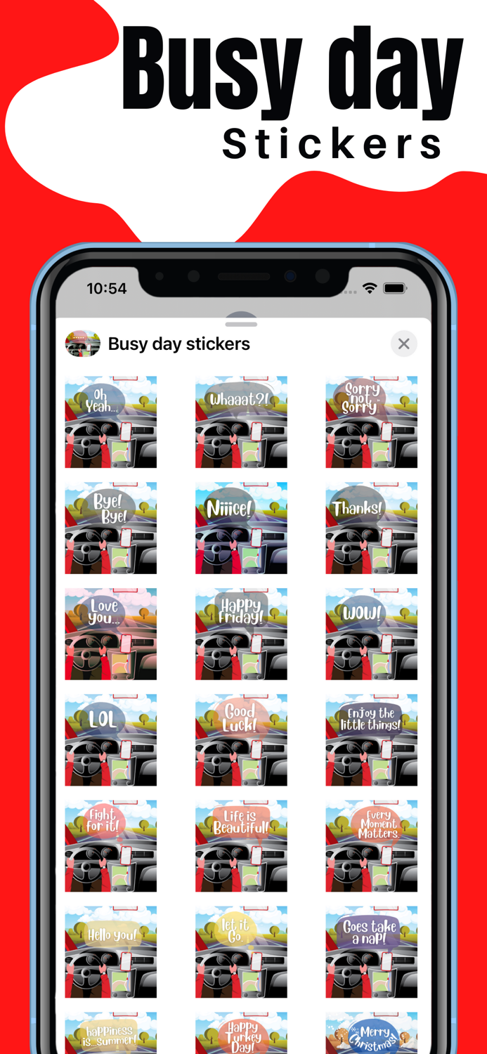 Busy day stickers