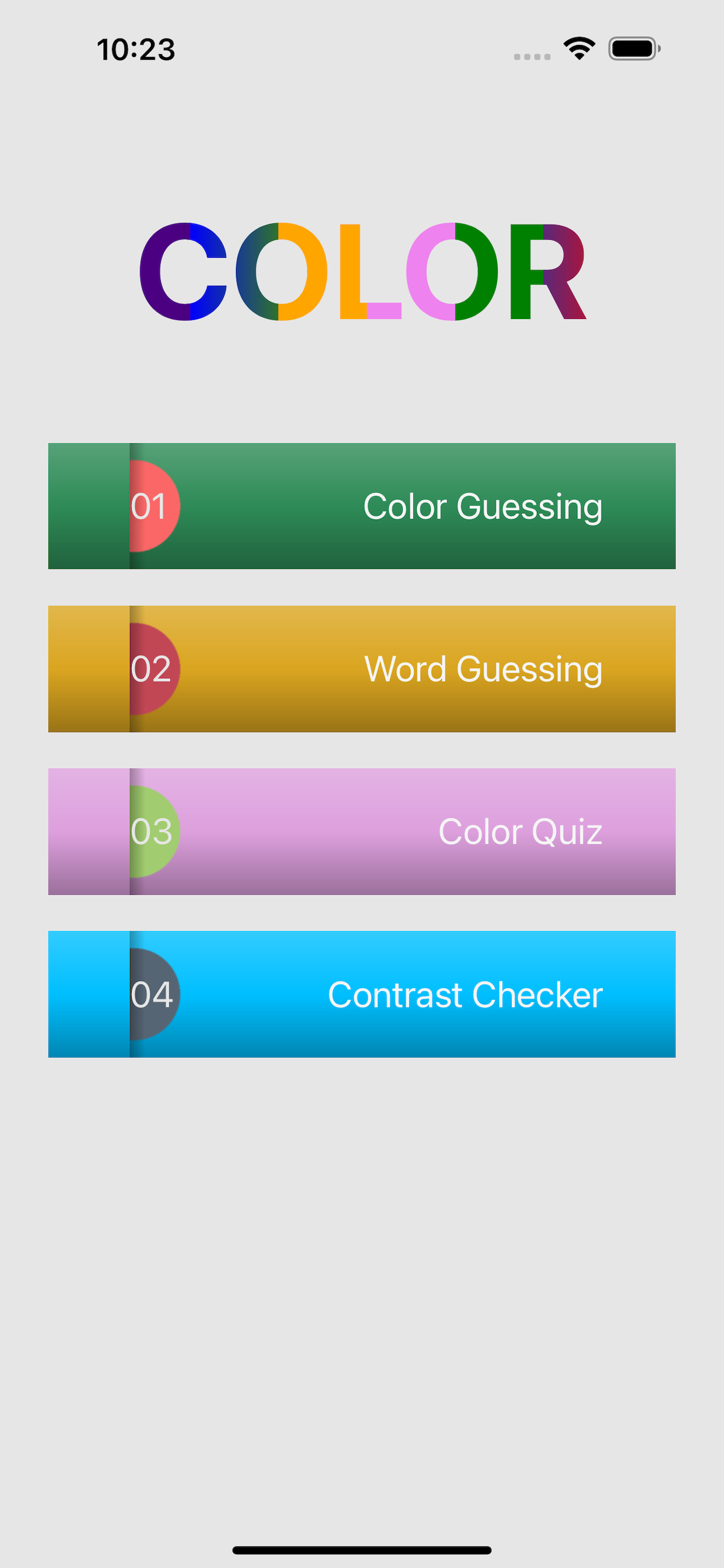 Color Quiz Puzzle Game