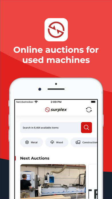 Surplex Auctions Screenshot