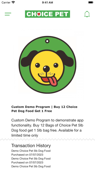 Choice Pet Loyalty Screenshot