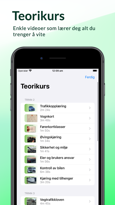 Teoriappen: teoritentamen Screenshot