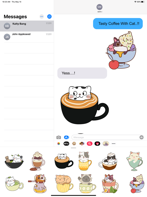 Screenshot #6 pour Cats and Coffee Lovers Sticker