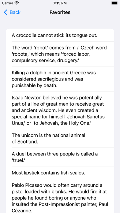 Pocket Factz Screenshot