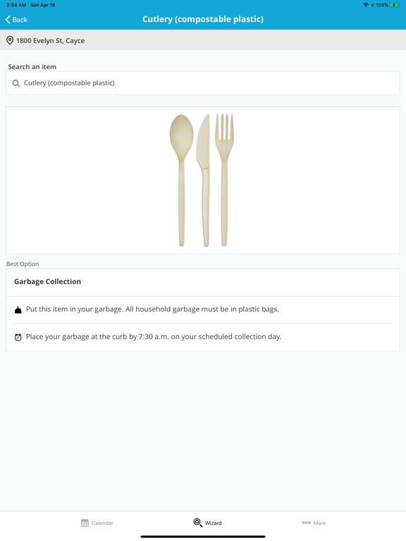 Cayce Curbside Collections iPad screenshot 5 - Reference app