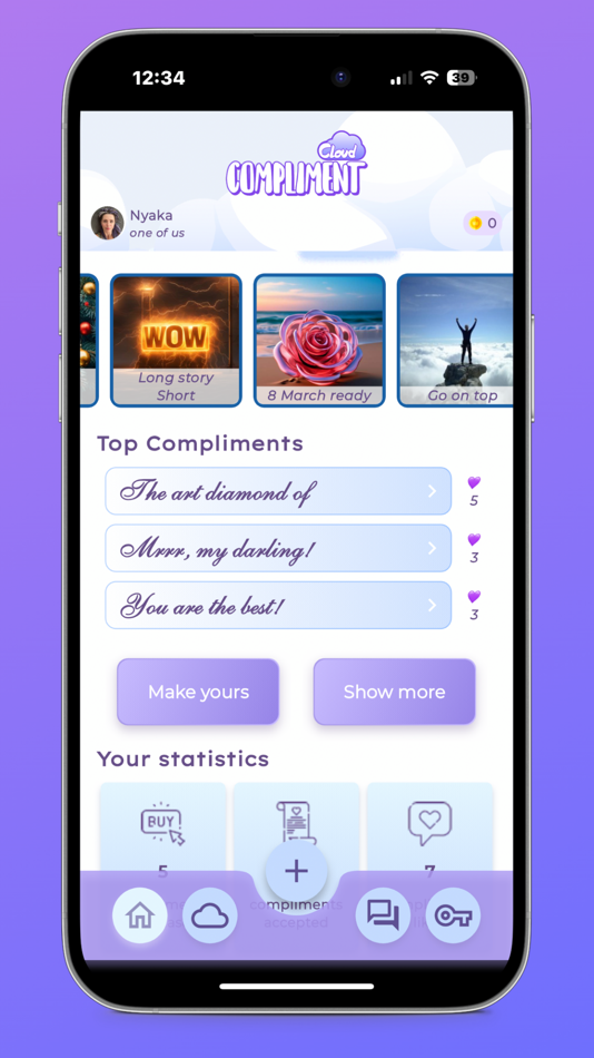 #1. Compliment Cloud (iOS) 由: Evgeniy Sakirkin