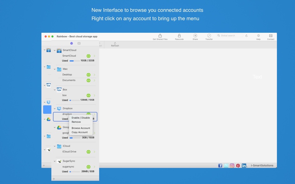 #1. Rainbow - Cloud storage app (macOS) 由: i-SmartSolutions